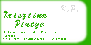 krisztina pintye business card